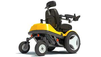 Electric Power Wheelchair 3D rendering on white background photo