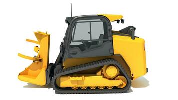 Skid Steer Loader 3D rendering on white background photo