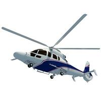 Helicopter 3D rendering on white background photo