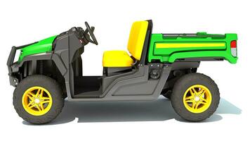 UTV Utility Vehicle 3D rendering on white background photo