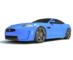 Sport Car 3D rendering on white background photo