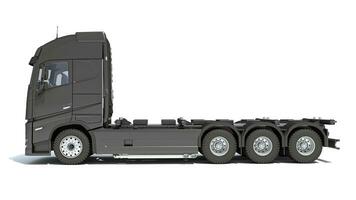 Semi Truck 3D rendering on white background photo