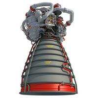 Space Shuttle Rocket Engine 3D rendering on white background photo