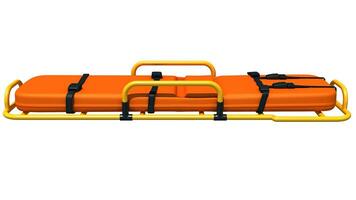 Medical Stretcher Trolley 3D rendering on white background photo