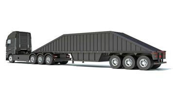 Truck with Bottom Dump Trailer 3D rendering photo