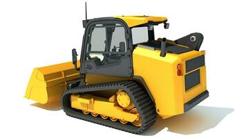 Skid Steer Loader 3D rendering on white background photo