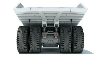 minería tugurio camión pesado construcción maquinaria 3d representación en blanco antecedentes foto