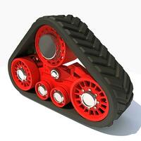 Track Kit 3D rendering on white background photo