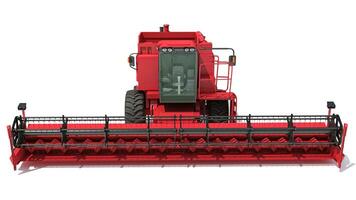 Farm Combine Harvester 3D rendering on white background photo