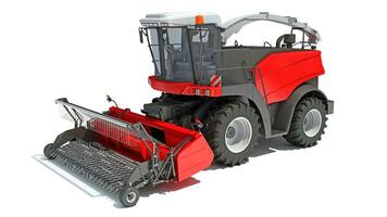 Combine Harvester 3D rendering on white background photo