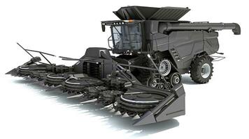 Combine Harvester farm equipment 3D rendering on white background photo