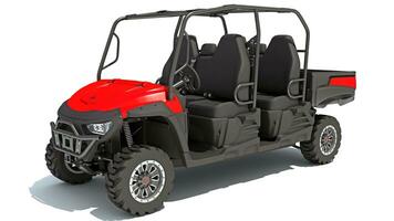 UTV Utility Vehicle 3D rendering on white background photo