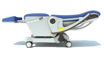 Hospital Patient Chair 3D rendering on white background photo