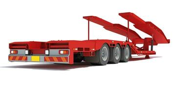 Platform Transporter Trailer 3D rendering on white background photo