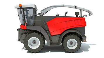 Combine Harvester 3D rendering on white background photo