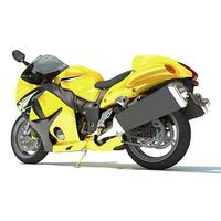 Motorcycle 3D rendering on white background photo