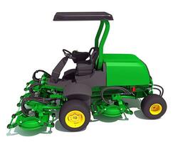 Lawn Mower farm equipment 3D rendering on white background photo