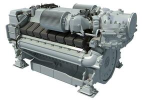 V16 Yacht and Ship Engine 3D rendering photo