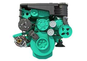 Marine Propulsion Engine for Ships, Yachts and Boats 3D rendering photo