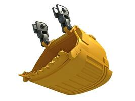 Excavator Bucket heavy construction machinery 3D rendering photo