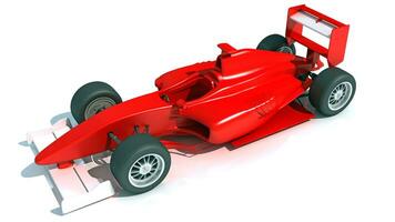 Race Car 3D rendering on white background photo