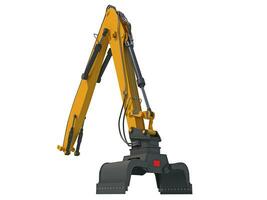 Backhoe Loader Attachment heavy construction machinery 3D rendering on white background photo