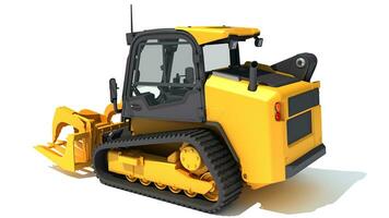 Skid Steer Loader 3D rendering on white background photo