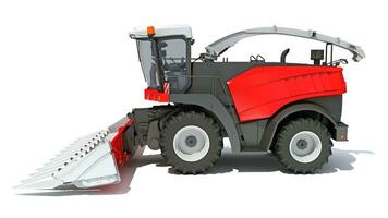 Combine Harvester 3D rendering on white background photo