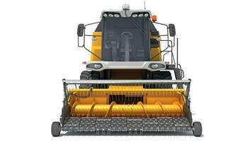 Combine Harvester 3D rendering on white background photo