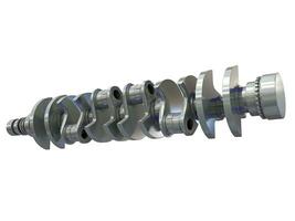 V12 Engine Crankshaft 3D rendering on white background photo