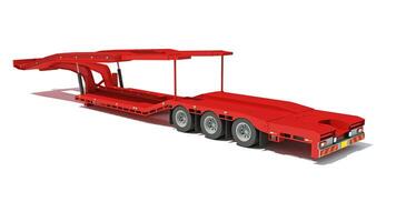 Platform Transporter Trailer 3D rendering on white background photo