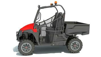 UTV Utility Vehicle 3D rendering on white background photo