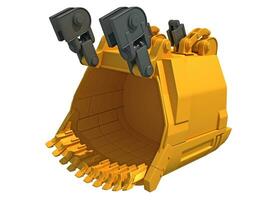 Excavator Bucket heavy construction machinery 3D rendering photo