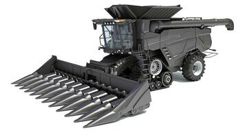 Combine Harvester farm equipment 3D rendering on white background photo