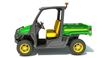 UTV Utility Vehicle 3D rendering on white background photo