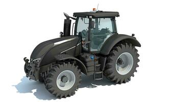 Farm Tractor 3D rendering on white background photo