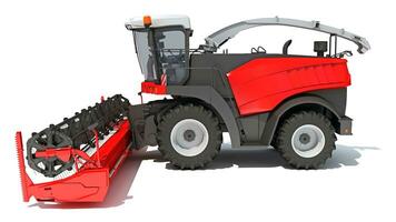 Combine Harvester 3D rendering on white background photo