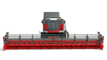 Combine Harvester farm equipment 3D rendering on white background photo