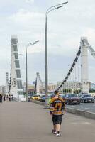 Moscú, Rusia - 25.07.2023 - Disparo de el Crimea puente. ciudad foto