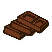 Stack of milk chocolate chunks vector