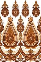 floral seamless background Geometric ethnic oriental ikat seamless pattern traditional Design for background,carpet,wallpaper,clothing,wrapping,Batik,fabric,Vector illustration embroidery style. vector