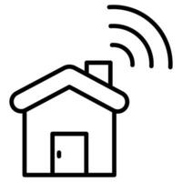 Smart Home Tech icon line vector illustration