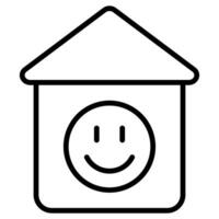 House Happiness icon line vector illustration