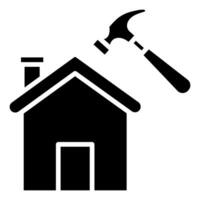 Roof Repair icon line vector illustration