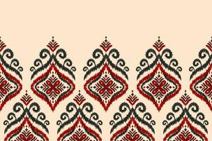 Ethnic ikat seamless pattern in tribal. Aztec geometric ethnic ornament print. Ikat pattern style. vector