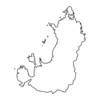Diana región mapa, administrativo división de Madagascar. vector ilustración.