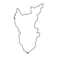 Atsimo Andrefana region map, administrative division of Madagascar. Vector illustration.