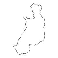 Menabe region map, administrative division of Madagascar. Vector illustration.