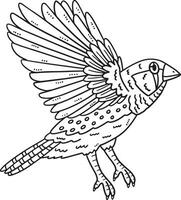 Finch Bird Isolated Coloring Page for Kids vector