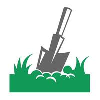 Shovel icon logo design vector